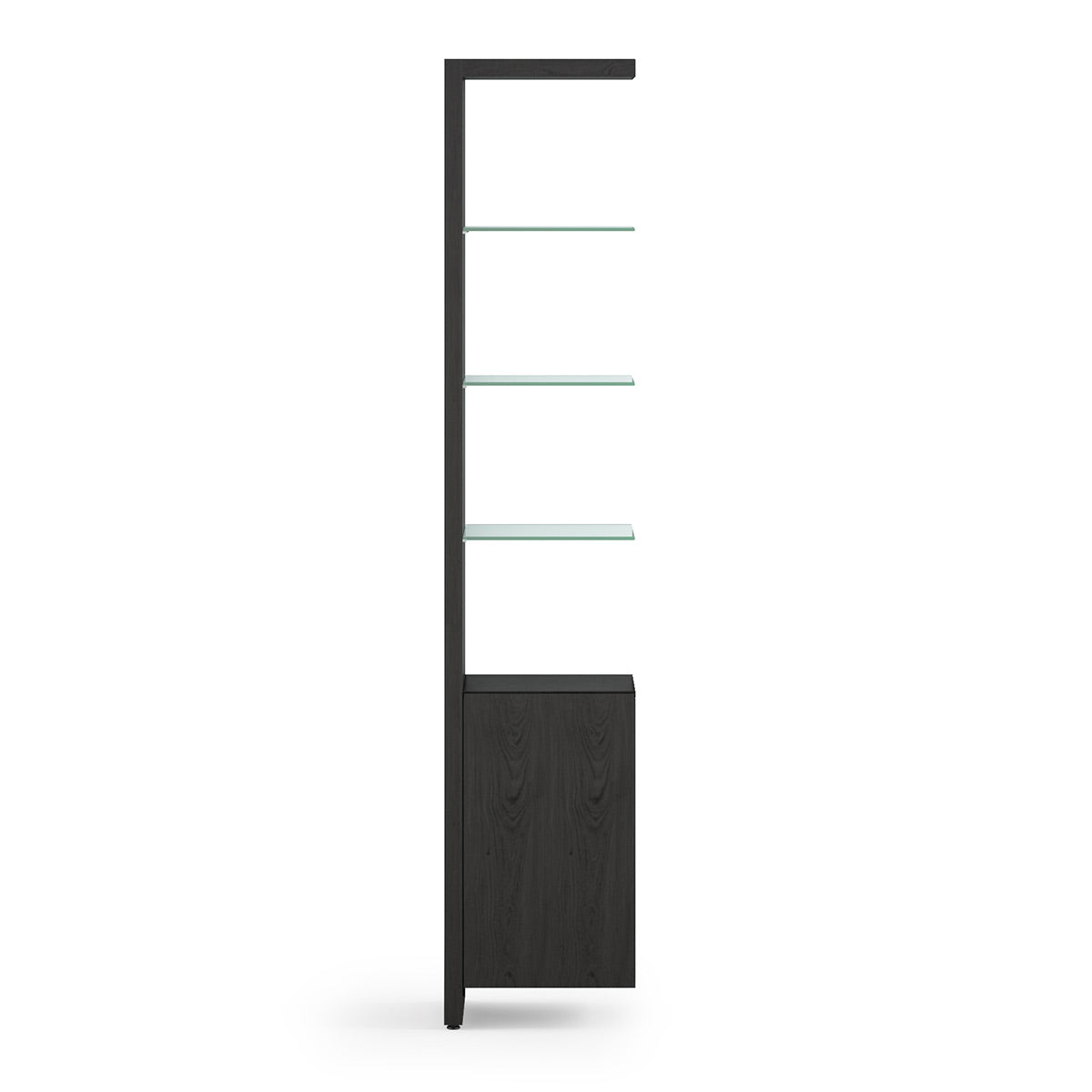 BDI Linea 5801A Single-Wide Cabinet Add-On (Charcoal Stained Ash)