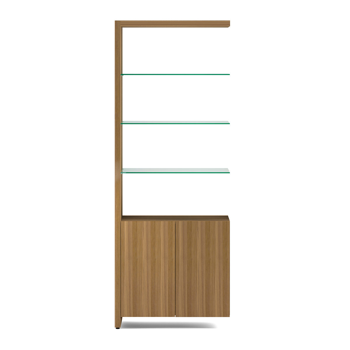 BDI Linea Double Wide Shelf Add-On Natural Walnut