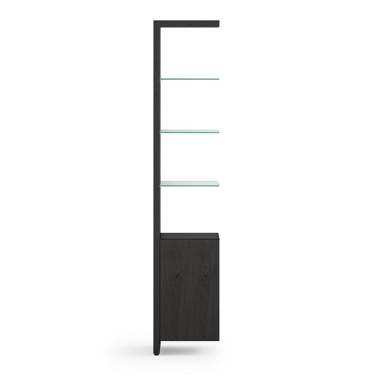 BDI Linea 5801A Single-Wide Cabinet Add-On (Charcoal Stained Ash)