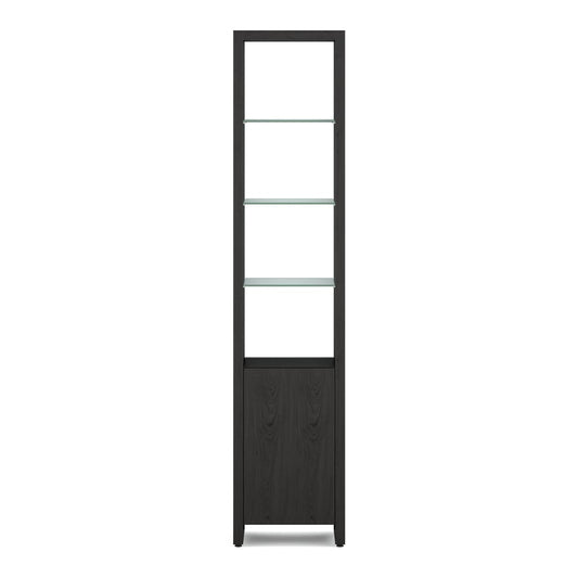 BDI Linea 5801 Single-Wide Cabinet (Charcoal Stained Ash)