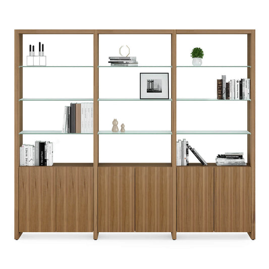BDI Linea 580222 3 Shelf System 96" Wide (Natural Walnut)