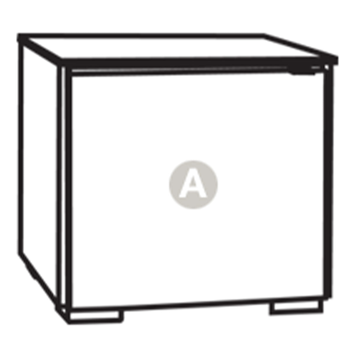 Salamander Chameleon Collection Barcelona 217 SE Subwoofer Enclosure (Natural Walnut with Gloss White Doors)