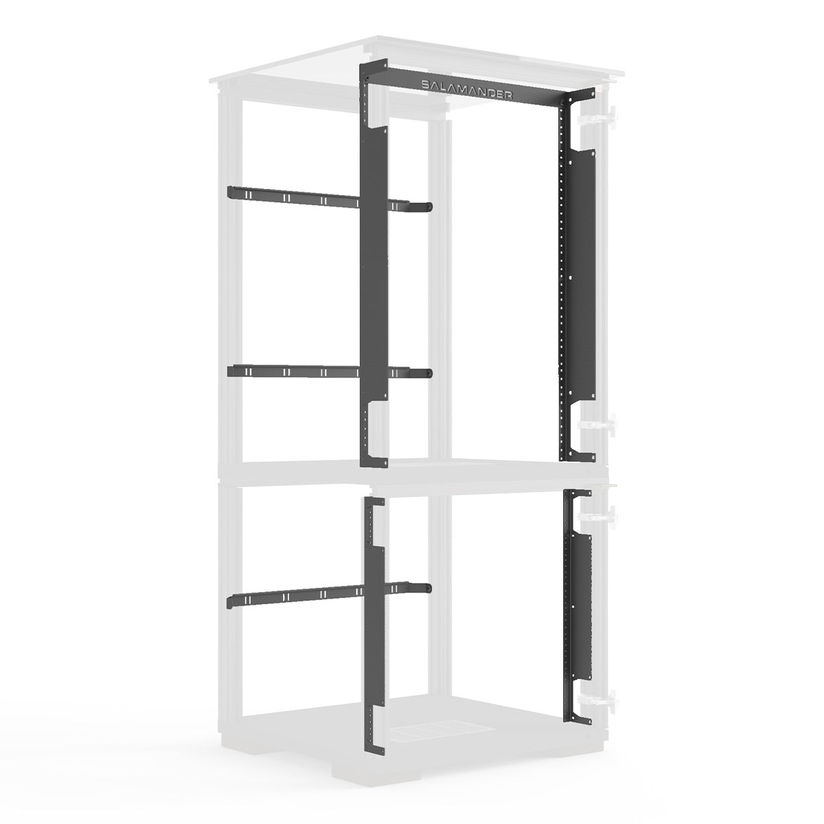 Salamander Chameleon Collection Denver 517 RM Single Pro Audio Rack (Deep Textured Natural Oak with Black Glass Top)