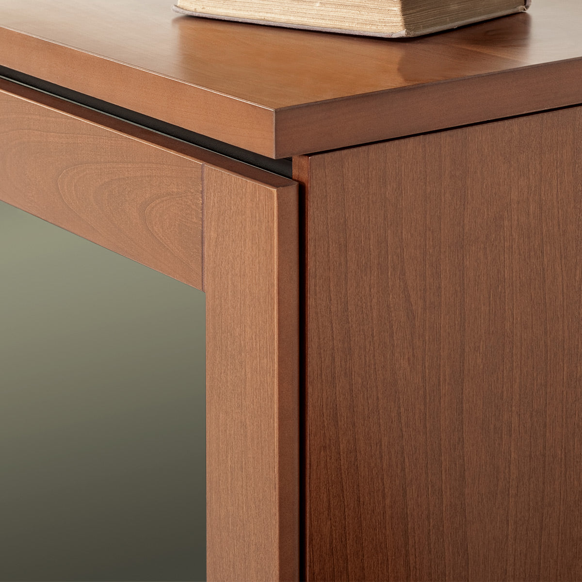 Salamander Chameleon Collection Elba 323 Twin Corner AV Cabinet (Wide Framed American Cherry Doors with Smoked Glass Inserts)