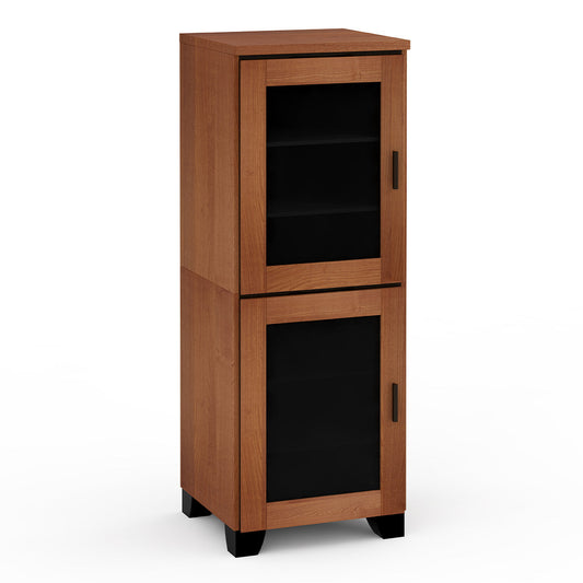 Salamander Chameleon Collection Elba 617 Single AV Cabinet (Wide Framed American Cherry Doors with Smoked Glass Inserts)
